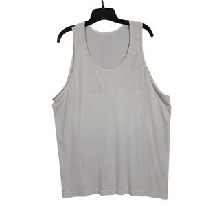 Lululemon Men's Metal Vent Sleeveless‎ Performance Shirt LIght  Gray Gym Run 2XL